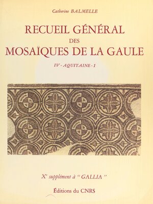 cover image of Recueil général des mosaïques de la Gaule (4.1)